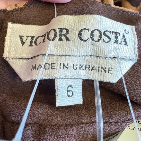 Victor Costa Cheetah Leopard Animal Print Halter Dress Size 6 NEW - Picture 14 of 16